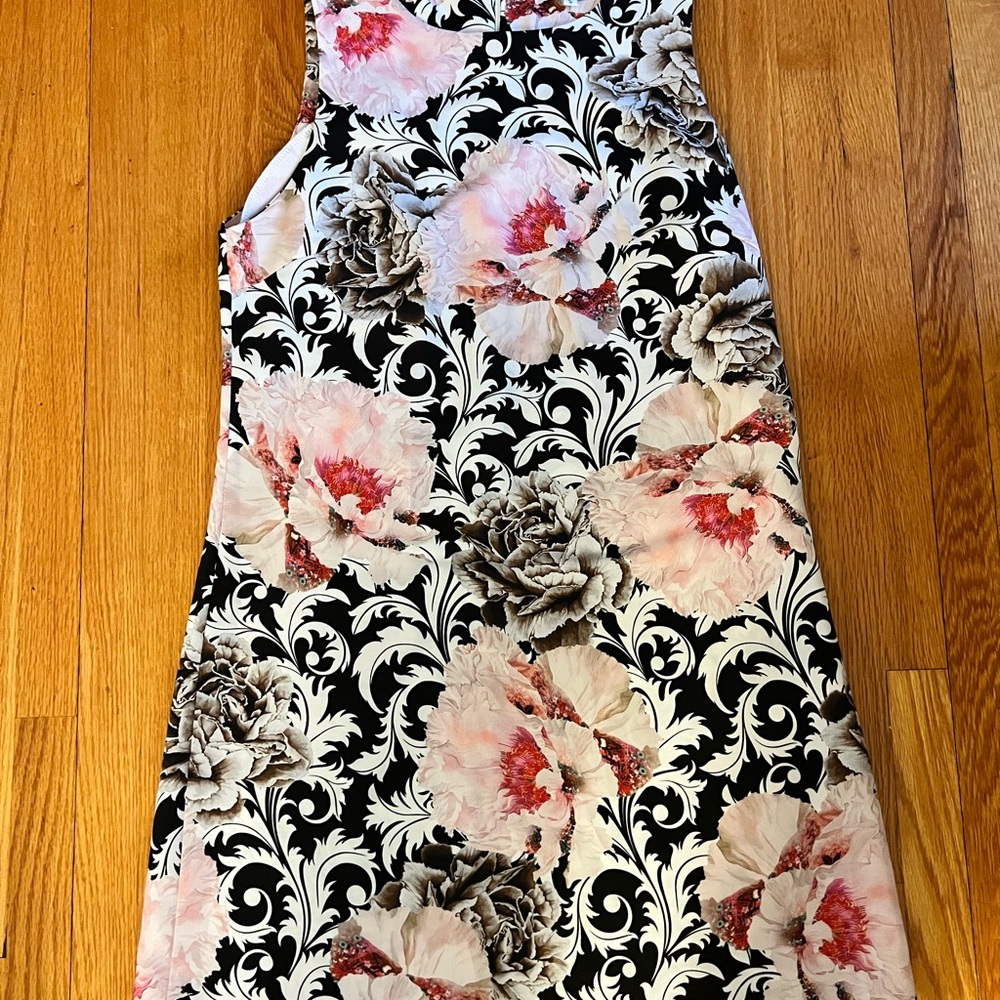 Glamorise Black and White Strapless Sheath Dress